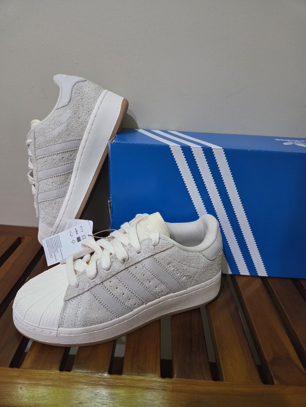 Adidas Women's Cream Superstar XLG W Sneakers Sizes 7, 9 NWT